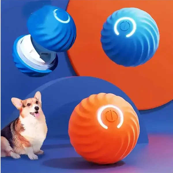 Commercio all'ingrosso giocattoli interattivi intelligenti per la masticazione di cani da compagnia con sfera elettronica USB ricaricabile di lusso TPR Pet Dog Ball giocattoli