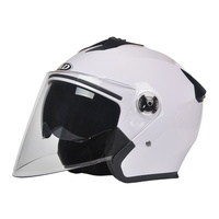 Nouveaux casques de moto, casque modulable à double visière, logo personnalisé, casque demi-face en ABS, feu arrière LED, vente en gros d'usine