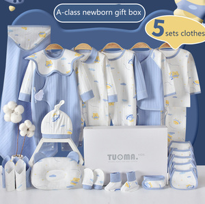Venta al por mayor caja de regalo para recién <span class=keywords><strong>nacidos</strong></span> ropa de bebé conjunto de algodón puro regalo de bebé necesidades diarias <span class=keywords><strong>regalos</strong></span> de gama alta para bebé - Product Image 3