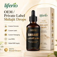 Échantillon Gratuit d'Extrait Liquide de Shilajit en Gouttes, Fournisseur de Flacons Compte-gouttes à Marque Privée