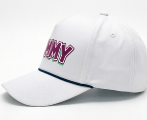 หมวกกอล์ฟเชือกผูกแบบกำหนดเอง หมวกกลางแจ้ง 5 ชิ้น พร้อมโลโก้แบบกำหนดเอง หมวกเบสบอลสีขาว หมวกแม่ - Product Image 3