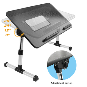 Escritorio Portátil Ajustable para Cama con Ventilador de Refrigeración, Mesa Plegable para Ordenador para Sofá - Product Image 2