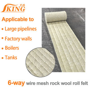 ISOKING Rouleaux d'isolation en <span class=keywords><strong>laine</strong></span> <span class=keywords><strong>de</strong></span> <span class=keywords><strong>roche</strong></span> moderne pour la construction <span class=keywords><strong>50mm</strong></span>/100mm d'épaisseur feuille d'aluminium ignifuge pierre basalte - Product Image 3