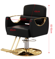 Fauteuil de Barbier Hydraulique Vintage pour Salon de Coiffure et Esthétique, Nouveau Mobilier de Coiffure en Métal Inclinable pour Hôtels