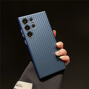 2024 nouveau étui de téléphone de Style bagage de <span class=keywords><strong>valise</strong></span> à rayures de peau mate pour <span class=keywords><strong>samsung</strong></span> galaxy S25 S24 23 Plus ultra - Product Image 3