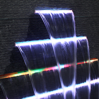 Fuente de agua acrílica de cascada para jardín, hoja de agua para interior, pared de piscina, descenso transparente, agua al aire libre