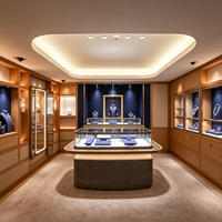 Conception d'intérieur de bijouterie sur mesure, aménagement complet de boutique de détail avec vitrine à bijoux, solution clé en main