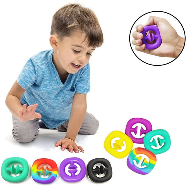 Stress Relief Fidget Snapper Toy Hand Squeeze Grip Snap Toy Pack Party Popper Noise Maker Finger Sensory Toys for Kids Adults
