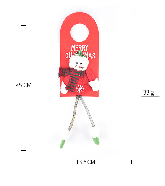 Non-woven fabric door hanging snowman style