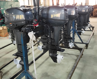Motor Tempel Yamabisi 15hp Short Shaft Electric Start 2 Tak 15 Hp Long Shaft Mesin Perahu Bensin untuk Memancing