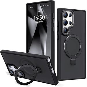 Diseñado para Samsung Galaxy S24 S23 S22 Ultra Funda con soporte de anillo invisible magnético Protección completa mate para hombres y mujeres - Product Image 2