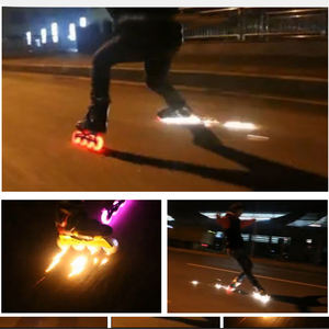 Ruedas de Patinaje en Línea OEM con Luz Intermitente, Chispas Brillantes Generadas por Fricción, Ruedas de Patinaje de PU para Exteriores - Product Image 5