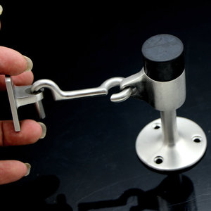 Butée de porte en acier inoxydable 304, type champignon, à fixation au sol, dispositif anti-collision durable pour porte en verre - Product Image 2