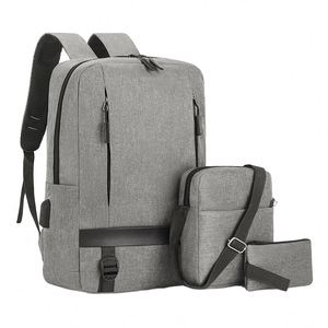 2026 Trending 3-Pcs Set Sports Oxford Custom Student Backpack Waterproof School & Travel Bag with Polyester Lining for Men Women - Product Image 1