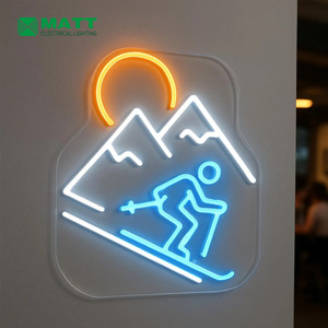 Letrero de neón personalizado para esquí de montañ<span class=keywords><strong>a</strong></span>, equipo deportivo, tiendas, letrero de luz Led, Idea de regalo para atleta, deporte de invierno, decoración artística de pared de neón - Product Image 4
