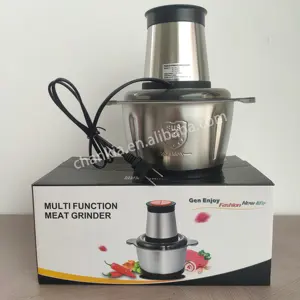 110V US PLUG 300W Stainless Steel Motor Electric Food Chopper Automatic 2L Meat Slicers Machine Meat Grinders For Kitchen