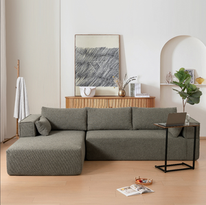 Modern Minimalist Contemporary Modular Sectional <b>Sofa</b> Set L-Shape Upholstered Fabric Couch for Living Bedroom Apartment <b>Hotel</b> - Product Image 1