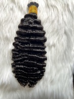 Extensions de cheveux vierges indiens 100% naturels, qualité supérieure, double tirage 12A, pointes pré-collées, micro-liens KC6, en stock, bouclés