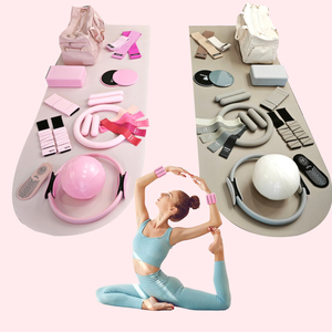 Set de Fitness para el Hogar: Barra de Pesas con Logotipo Personalizado de Fábrica, Anillo de Silicona para Mancuernas, Tapete de Yoga, <span class=keywords><strong>Accesorios</strong></span> de Yoga y <span class=keywords><strong>Pilates</strong></span> - Product Image 3
