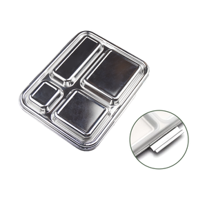 Lonchera de Acero Inoxidable de 4 Compartimentos, Nueva, para Niños Escolares, Lonchera Bento, <span class=keywords><strong>Bentobox</strong></span> - Product Image 6