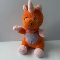 Nouveaux jouets en peluche douce personnalisés en forme d'animal, licorne orange, anime