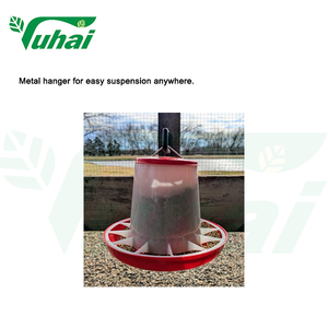 <span class=keywords><strong>Mangeoire</strong></span> de <span class=keywords><strong>poule</strong></span> de volaille en plastique <span class=keywords><strong>suspendue</strong></span> manuelle d'approvisionnement d'usine 3.5kg Base rouge pour l'alimentation des animaux de ferme - Product Image 5