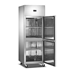 Restaurante comercial Profunda Chiller Geladeira/Freezer Vertical de Aço Inoxidável