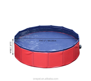 Piscina de verano ecológica <span class=keywords><strong>para</strong></span> <span class=keywords><strong>perros</strong></span>, Piscina redonda de PVC <span class=keywords><strong>plegable</strong></span> <span class=keywords><strong>para</strong></span> <span class=keywords><strong>perros</strong></span> <span class=keywords><strong>para</strong></span> el cuidado del baño, material de plástico y tela - Product Image 5