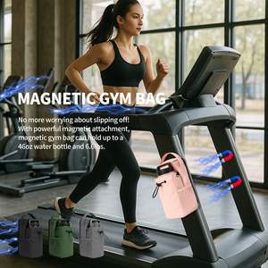 Sac de sport magnétique avec porte-bouteille d'eau, sac de rangement pour téléphone portable, résistant à l'usure, pratique - Product Image 3