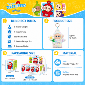 Venta al por mayor POPMART Teletubbies <span class=keywords><strong>Say</strong></span> <span class=keywords><strong>Hello</strong></span> Serie 13 Llavero de peluche de 15 cm Caja sorpresa Colgante lindo para bolso Regalo - Product Image 6