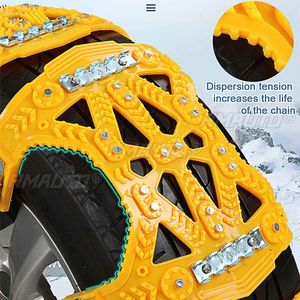 1 pièce Chaînes à neige pour pneus de voiture d'hiver, chaînes antidérapantes pour pneus, sangle de câble pour roues, chaîne d'urgence extérieure hivernale - Product Image 3