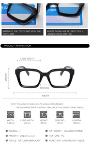 Vente chaude, lunettes de vue unisexes, fabrication chinoise, logo personnalisé, <span class=keywords><strong>anti</strong></span>-buée, verres bloquant la lumière bleue, montures carrées - Product Image 5