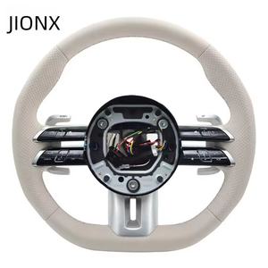 Volant de voiture pour <span class=keywords><strong>Mercedes</strong></span> Benz W204 W213 W222 W211 W212 W205 E Classe S 2012 Cuir Volant en fibre de carbone - Product Image 1