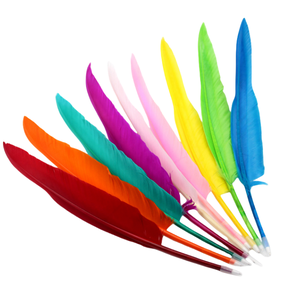 フェザーボールペンウェディングクイルペンギフトダチョウフェザーボールペン - Product Image 2