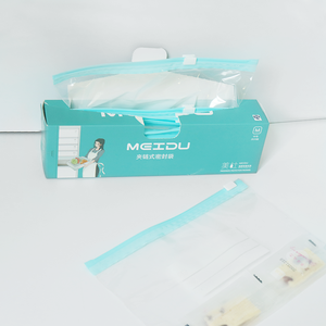 Sacchetto di imballaggio del frigorifero domestico, sacchetto di conservazione degli alimenti a doppio <span class=keywords><strong>tendine</strong></span>, sacchetto autosigillante trasparente - Product Image 4