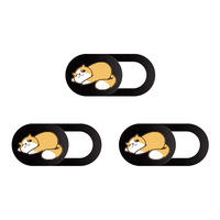 Penutup kamera Web kucing lucu Universal, stiker privasi telepon antimata-mata untuk Web Laptop PC Macbook Tablet