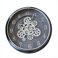 Horloge murale analogique moderne à mouvement silencieux, en métal découpé au laser, grand format, design industriel vintage, cadeau décoratif