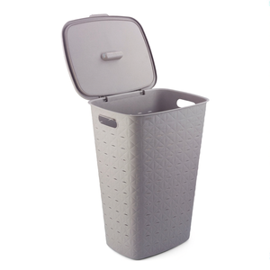 Porta biancheria plastica riciclata (56Lt) SOFTEX Tortora K258699 - Product Image 3