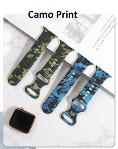 Correa de silicona delgada para <span class=keywords><strong>Apple</strong></span> <span class=keywords><strong>Watch</strong></span> Band Camo Print Sport Smart <span class=keywords><strong>Watch</strong></span> Belt Bracelet IWatch Series Ultra 10 9 8 7 6 5 <span class=keywords><strong>SE</strong></span> - Product Image 6