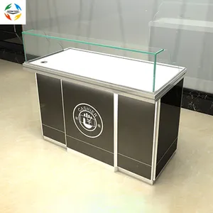 Retro Spot Goederen Anti Vingerprint Interieur Ontwerp Oorbel Kiosk Display Showcase Met Anti Scrash Aluminium Frame