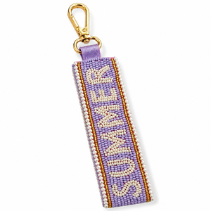 Llavero de verano hecho a mano con cuentas y letras acrílicas coloridas para mujer, accesorio de moda, regalo personalizado para colgar en la bolsa - Product Image 2