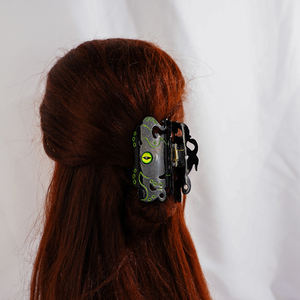 CANYUAN 8,5 cm negro UV impreso acetato pinzas para el cabello personalizado lindo ojos pulpo Animal garra Clip accesorios para el cabello - Product Image 6