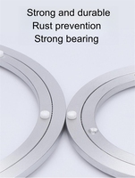 Möbel Silberner Lazy Susan Drehplatte Organizer aus Aluminiumlegierung Geräuschloser Runder Esstisch-Drehteller
