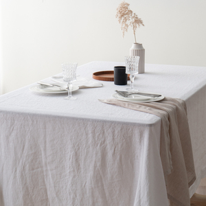 Tovaglia Rettangolare Grande in Puro <span class=keywords><strong>Lino</strong></span> Francese 100% Pre-lavato, 280cm 110 Pollici di Larghezza, Bianca o Multicolore, Personalizzabile, Quadrata o Rotonda - Product Image 4