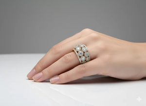 Made in India 925 <b>Silver</b> Multi Gemstone Diamond <b>Ring</b> Blue Sapphire <b>Emerald</b> Style Luxury Designer <b>Ring</b> Wedding Jewelry - Product Image 5