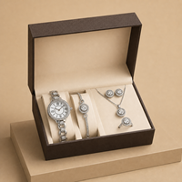 Coffret Cadeau Personnalisé LionwrapacK en PU pour Montres et Bijoux – Boîte à Rabat pour Montres de Couple, Bagues, Colliers et Bracelets