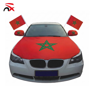 Nuoxin Copri Cofano Auto di Lusso Portatile con Bandiera del <span class=keywords><strong>Marocco</strong></span>, Stampa Digitale in Poliestere, Misura Personalizzabile - Product Image 1
