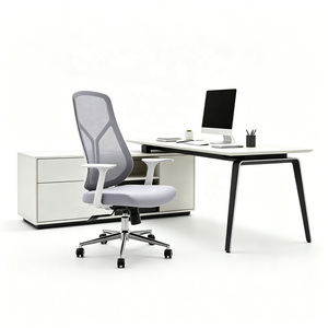 <span class=keywords><strong>Chaise</strong></span> de bureau exécutive inclinable en maille avec base chromée pour entreprise, bureau et domicile - Product Image 5