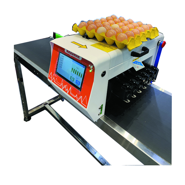 Egg Date Coding Machine Inkjet Printer with Solvent Ink 600DPI Automatic Cartridge Egg Printer QR Code Printer for Eggs