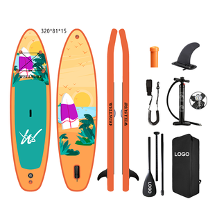 กระดานพายแบบเป่าลมขนาด 10'6 ฟุต (320 ซม.) สำหรับกีฬาทางน้ำ รุ่น Full Printing Board สีสันสดใส พร้อมพาย - Product Image 2